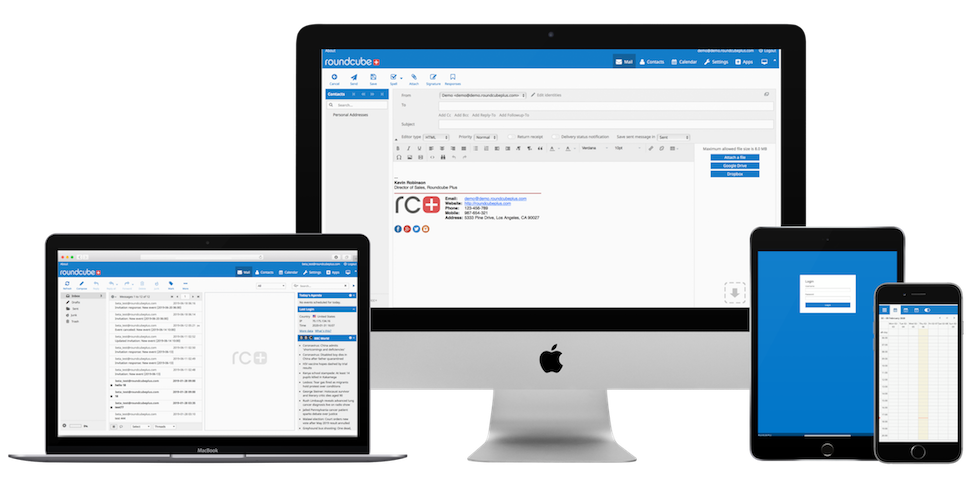Roundcube Outlook Webmail themes