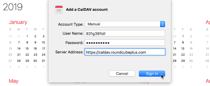 what is a caldav account