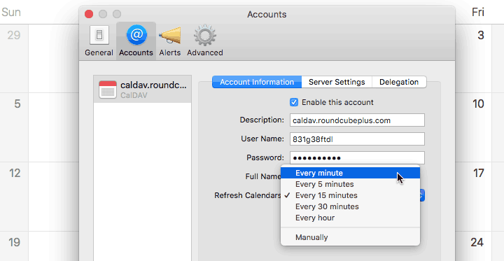 server path for caldav mac calendar